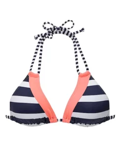 UK Clothing Sales -UK Clothing Sales KangaROOS Block Stripe Triangle Bikini Top218056FRSC