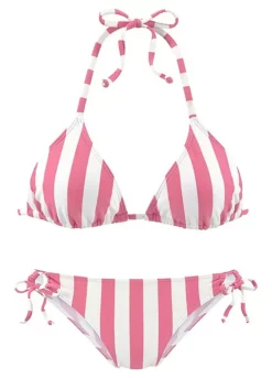 UK Clothing Sales -UK Clothing Sales Stripe Triangle Bikini Set70667429FRSC