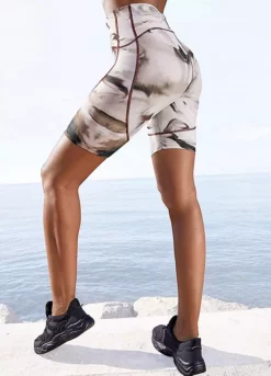 UK Clothing Sales 49 Active By LASCANA Abstract Print Cycling Shorts